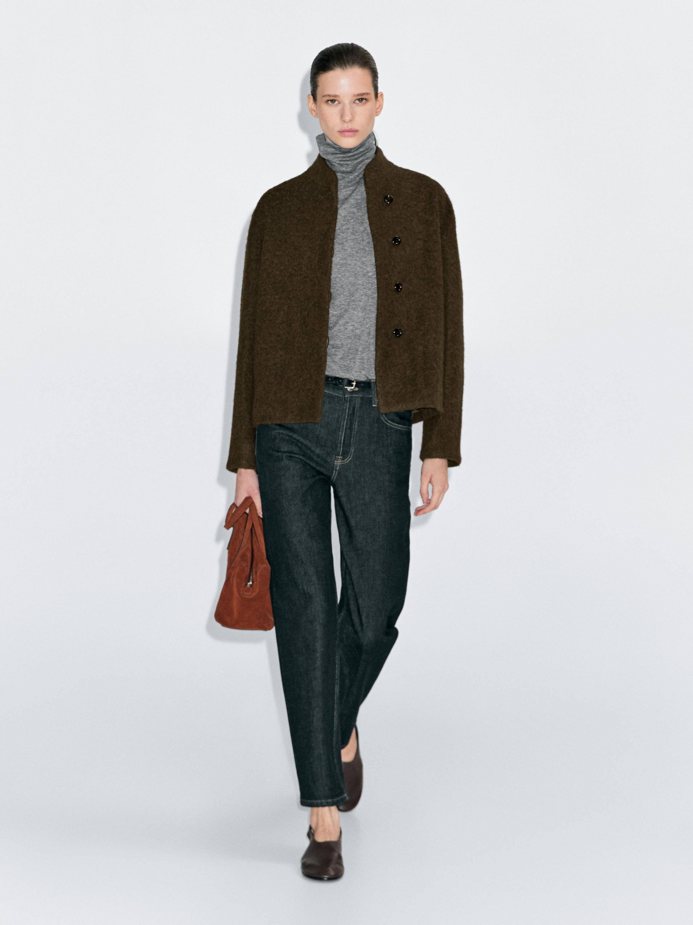 Veste courte laine et alpaga